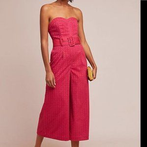 Anthropologie belted jumpsuit